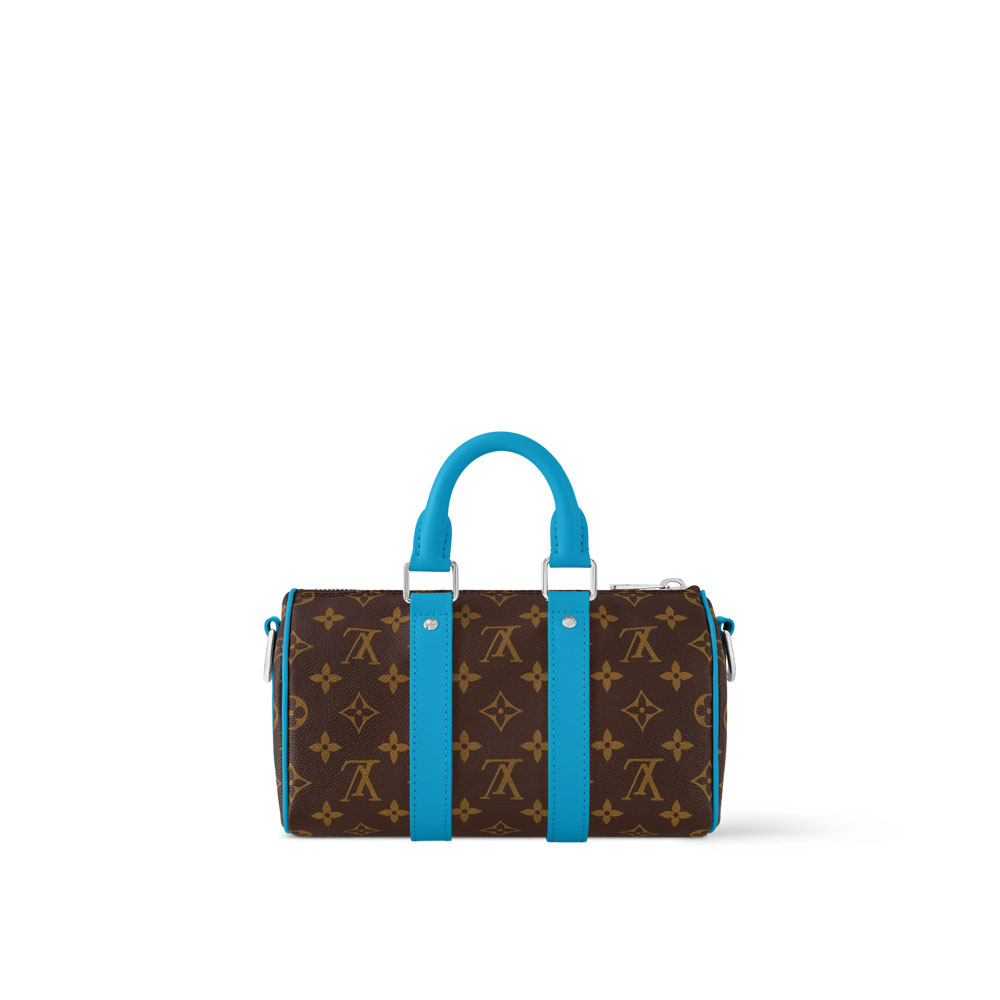 Louis Vuitton Keepall Bandouliere 25 Bag Macassar Canvas in Blue M12609 - Photo-3