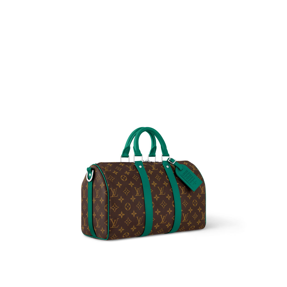 Louis Vuitton Keepall Bandouliere 35 Bag Monogram Canvas in Green M12765 - Photo-2