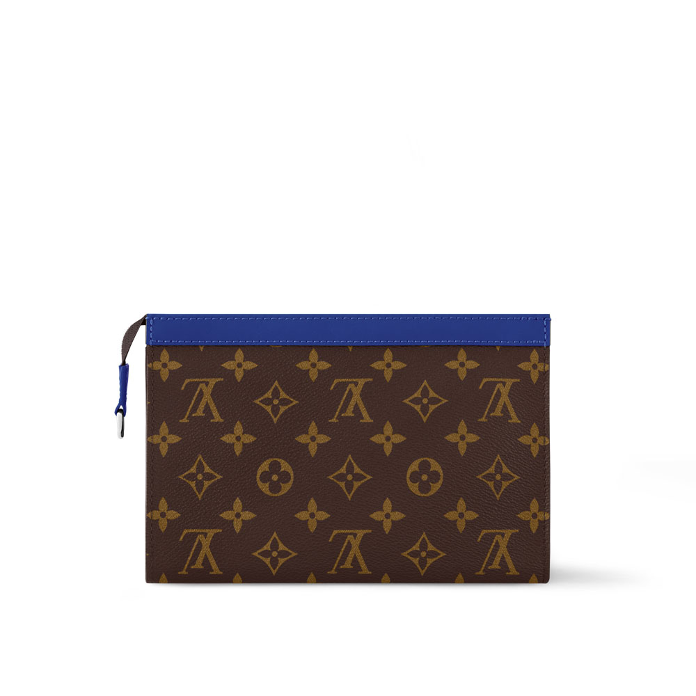 Louis Vuitton Gaston Wearable Wallet Monogram Macassar Canvas in Blue M12813 - Photo-3