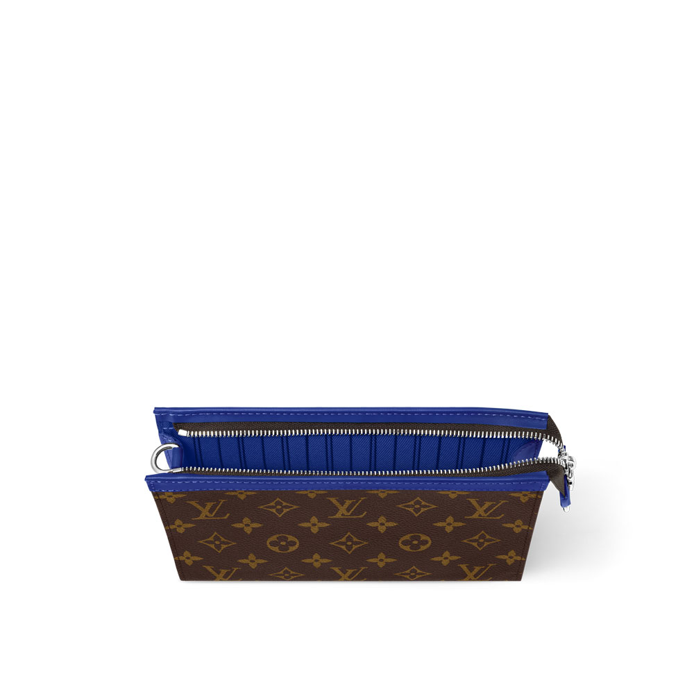 Louis Vuitton Gaston Wearable Wallet Monogram Macassar Canvas in Blue M12813 - Photo-4