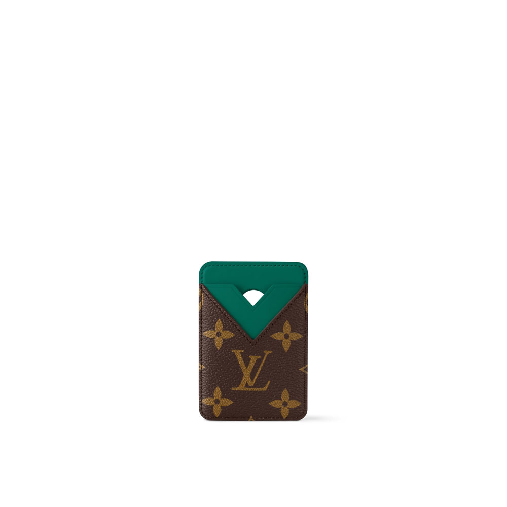 Louis Vuitton Porte-Cartes Magnet Monogram Macassar Canvas M12855