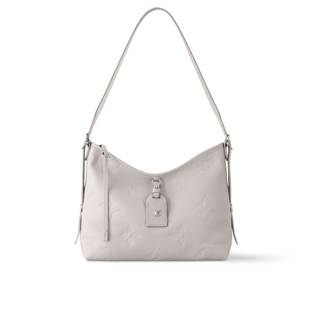 Louis Vuitton CarryAll PM Bag Monogram Empreinte Leather in Grey M12917