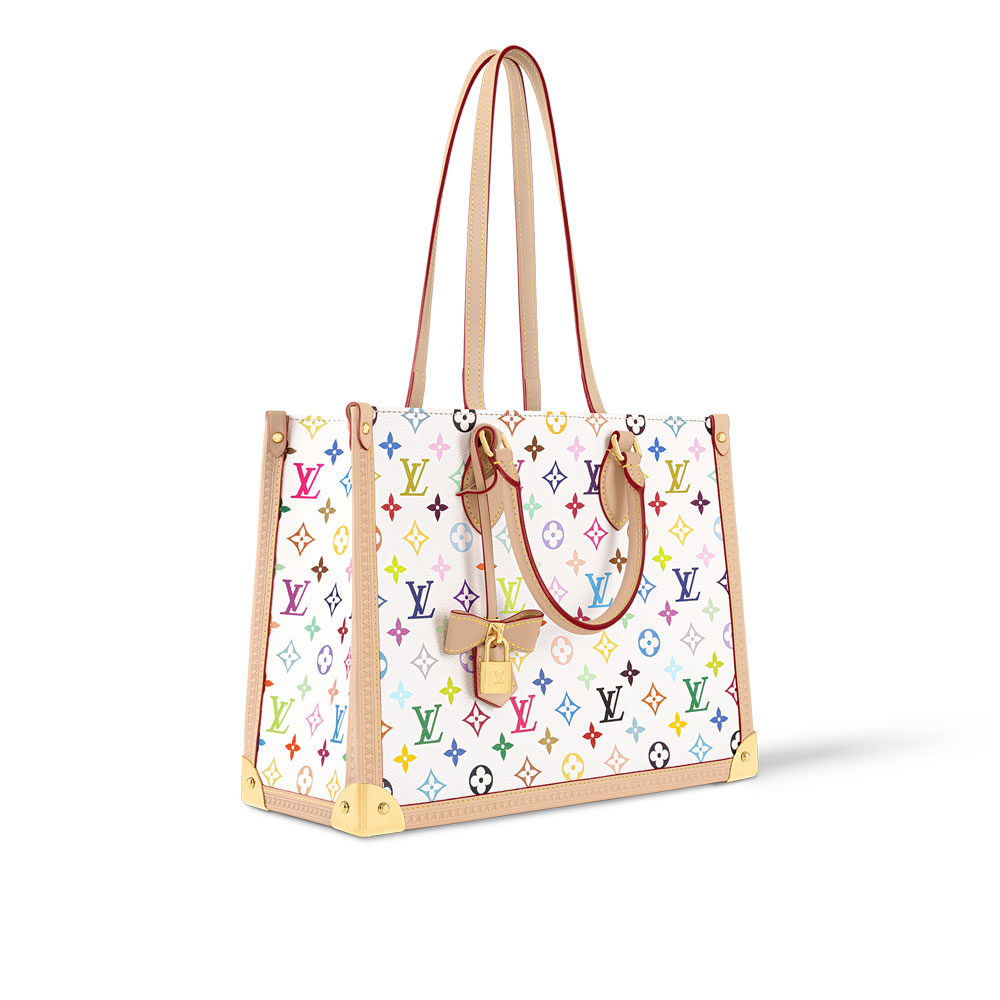 Louis Vuitton Takashi Murakami OnTheGo MM Bag in White M13079 - Photo-2