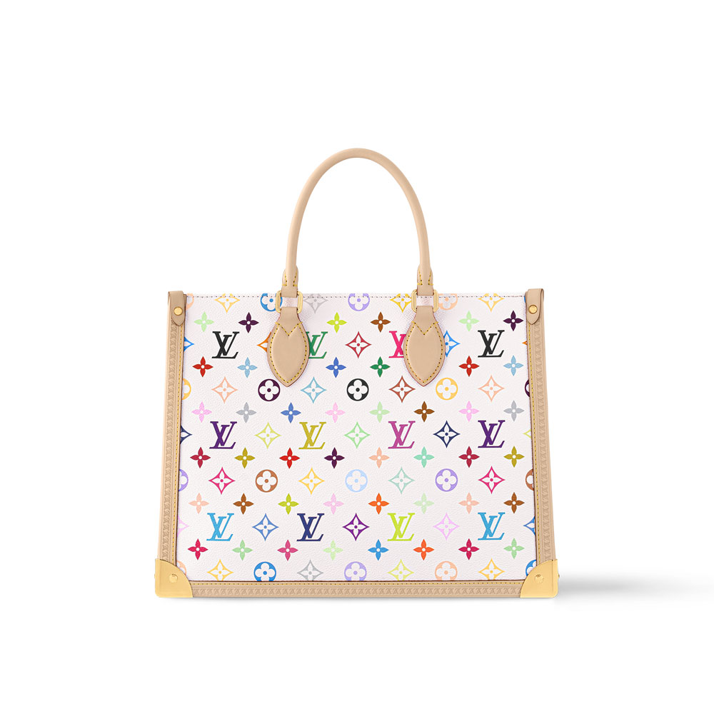 Louis Vuitton Takashi Murakami OnTheGo MM Bag in White M13079 - Photo-3