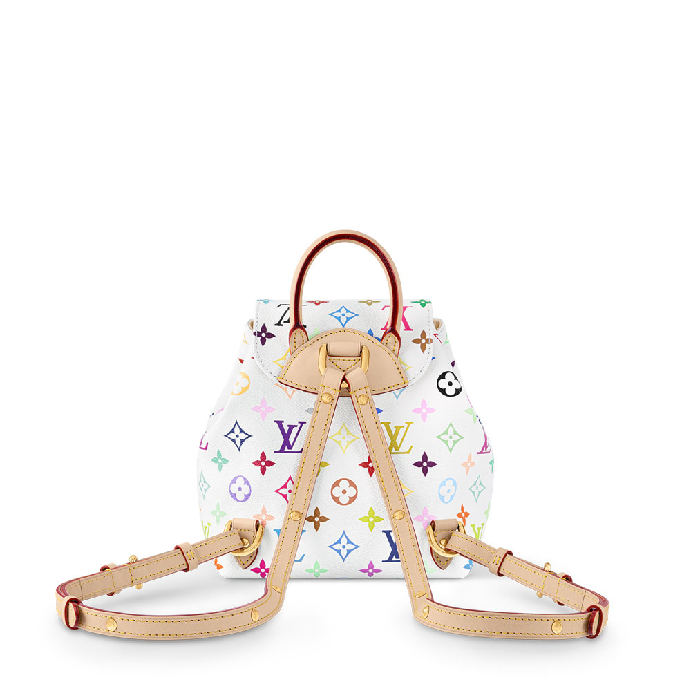 Louis Vuitton Takashi Murakami Venice Backpack in White M13081 - Photo-3
