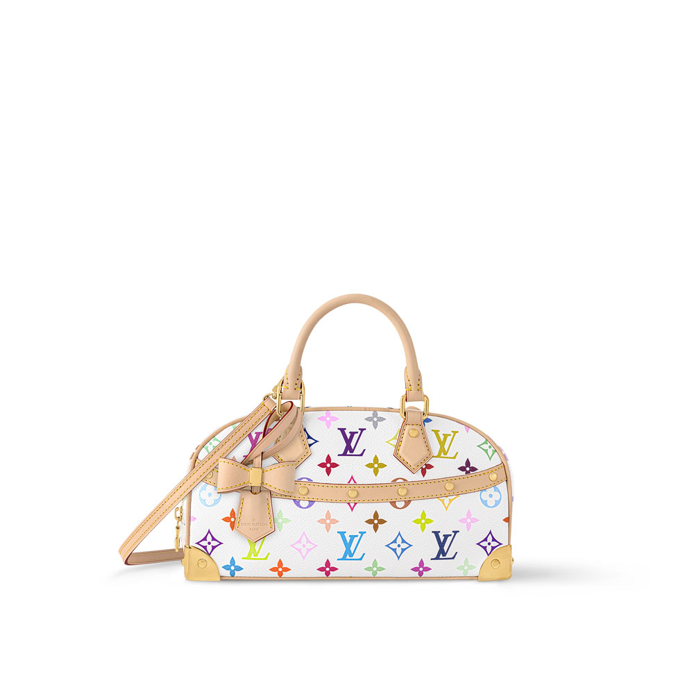 Louis Vuitton Takashi Murakami East West Bag Monogram Canvas in White M13084