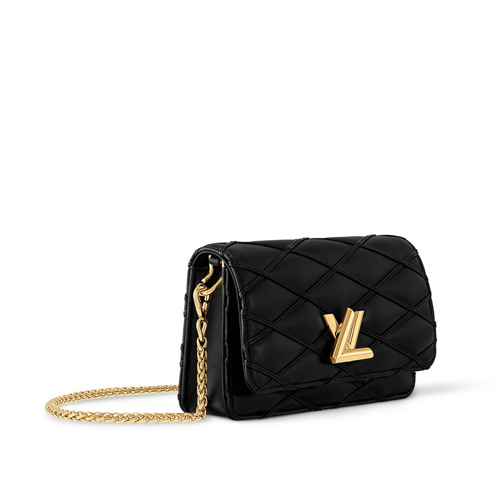 Louis Vuitton GO-14 Wallet On Chain Bag Malletage Leather in Black M13139 - Photo-2