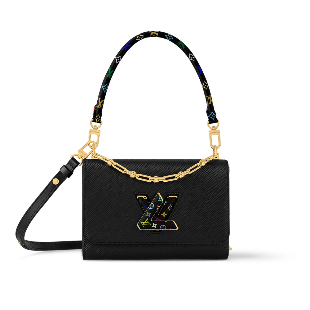 Louis Vuitton Takashi Murakami Twist MM Slim Bag Epi Leather in Black M13243