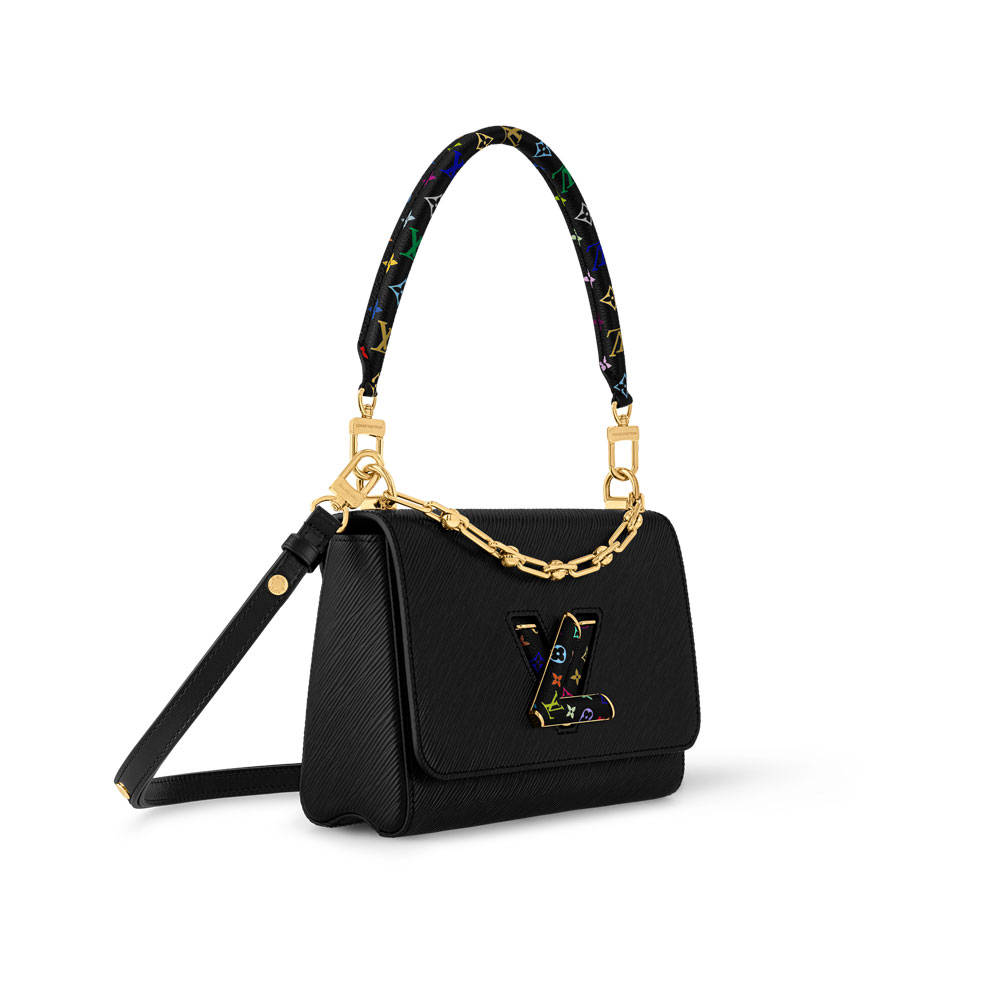 Louis Vuitton Takashi Murakami Twist MM Slim Bag Epi Leather in Black M13243 - Photo-2