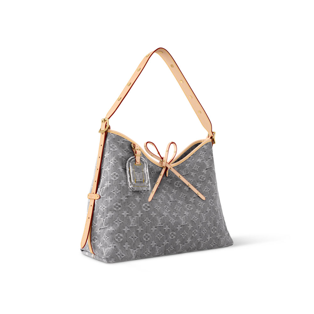 Louis Vuitton CarryAll MM Bag Monogram Denim in Grey M13289 - Photo-2