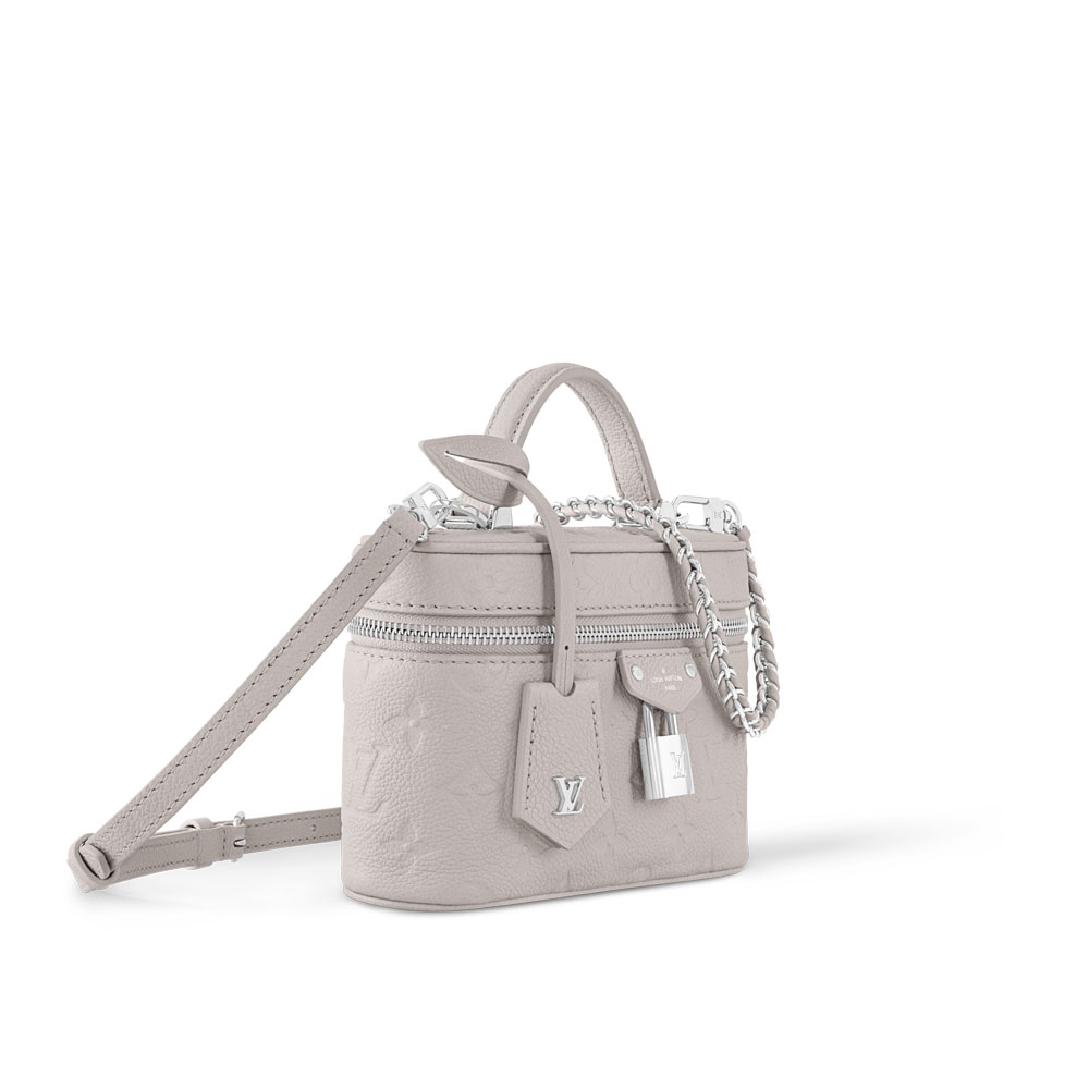 Louis Vuitton Vanity Chain Pouch Monogram Empreinte Leather in Grey M13593 - Photo-2