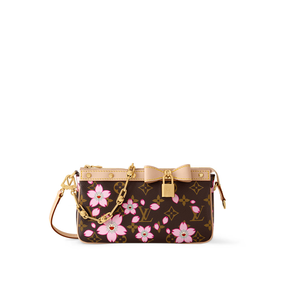 Louis Vuitton Takashi Murakami Pochette Bag Monogram Canvas in Brown M13666