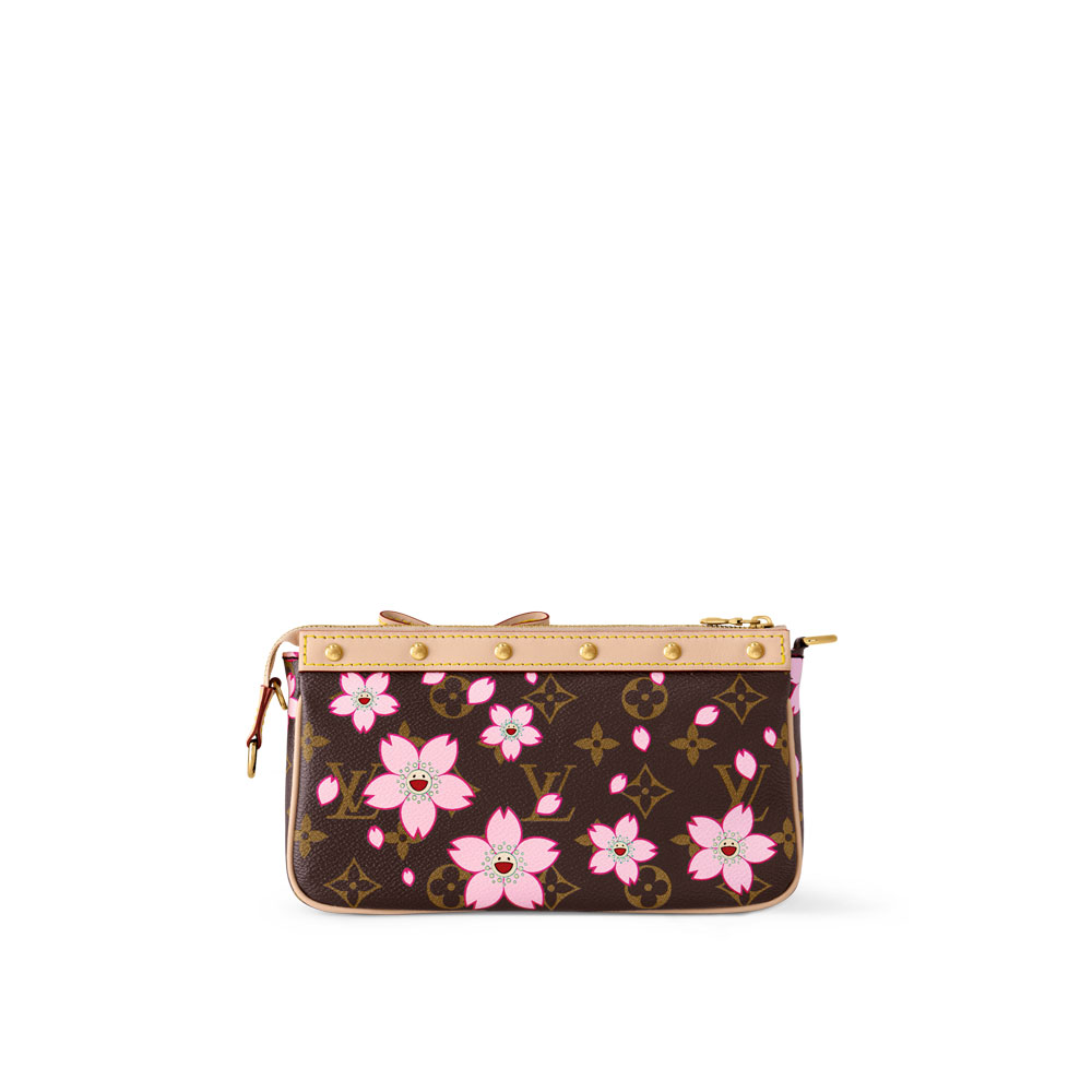 Louis Vuitton Takashi Murakami Pochette Bag Monogram Canvas in Brown M13666 - Photo-3