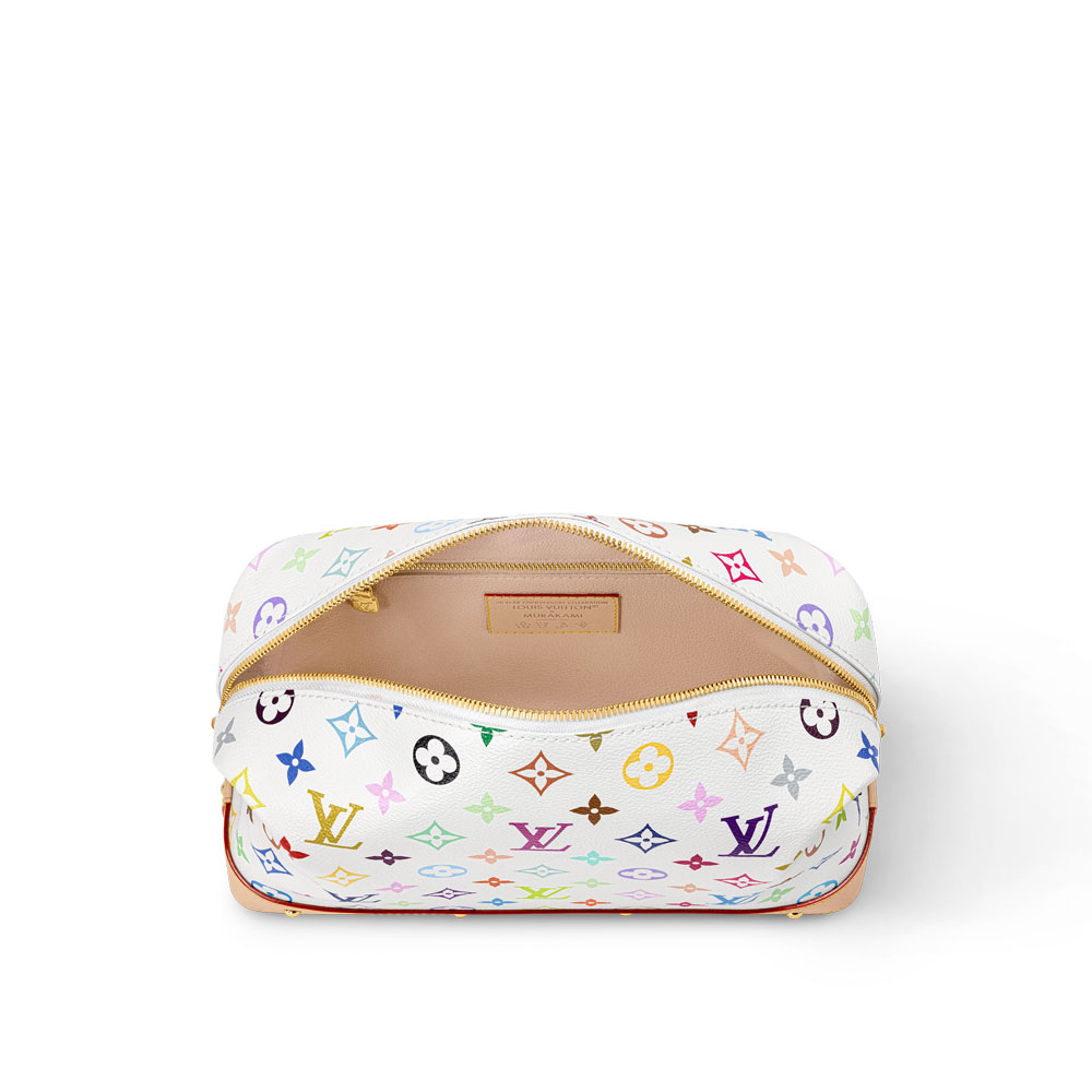 Louis Vuitton Takashi Murakami GM Cosmetic Pouch in White M13743 - Photo-3