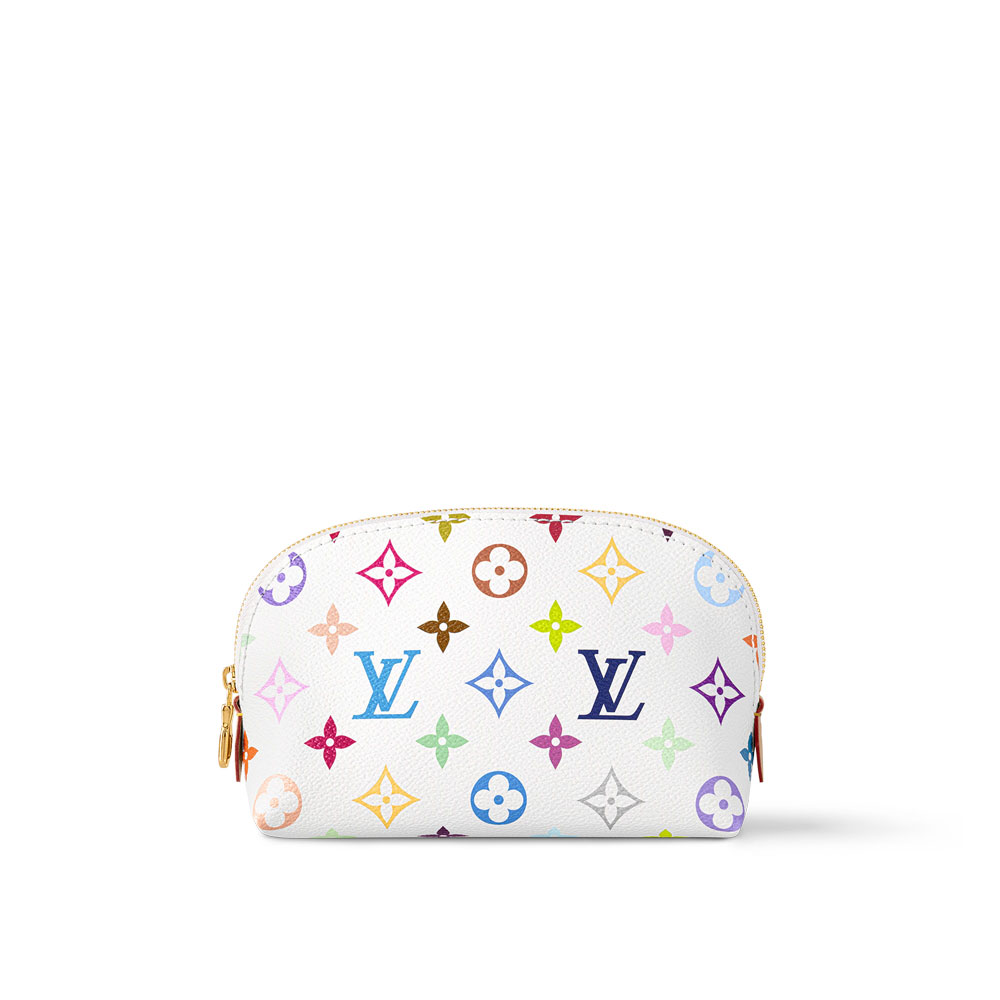 Louis Vuitton Takashi Murakami PM Cosmetic Pouch in White M13744