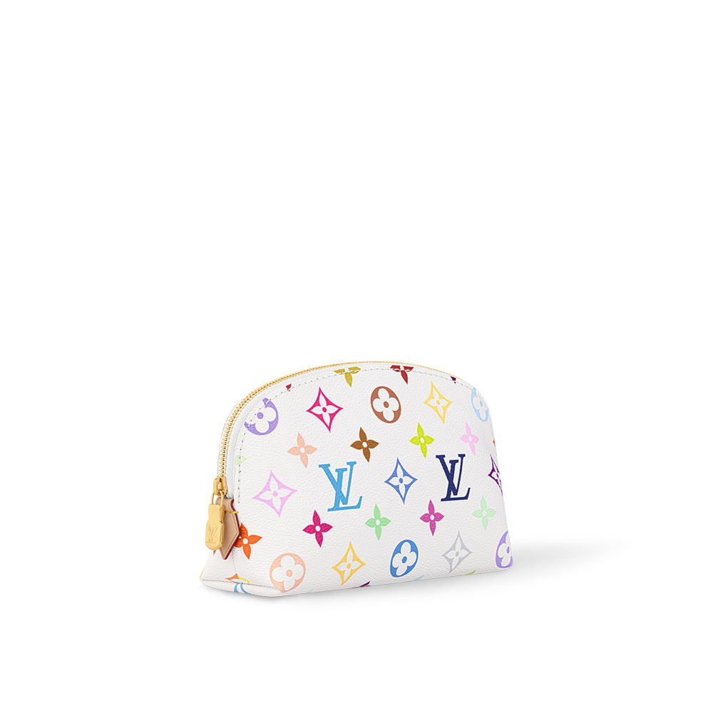 Louis Vuitton Takashi Murakami PM Cosmetic Pouch in White M13744 - Photo-2