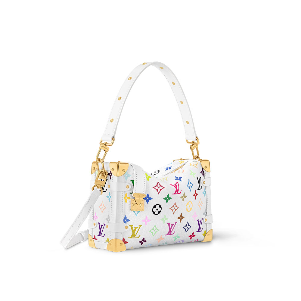 Louis Vuitton Takashi Murakami Side Trunk MM Bag in White M14046 - Photo-2