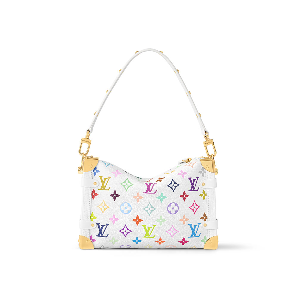 Louis Vuitton Takashi Murakami Side Trunk MM Bag in White M14046 - Photo-3