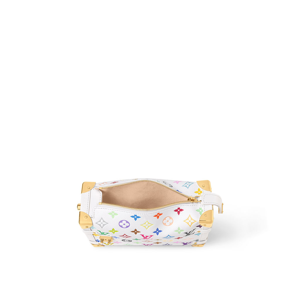Louis Vuitton Takashi Murakami Side Trunk MM Bag in White M14046 - Photo-4