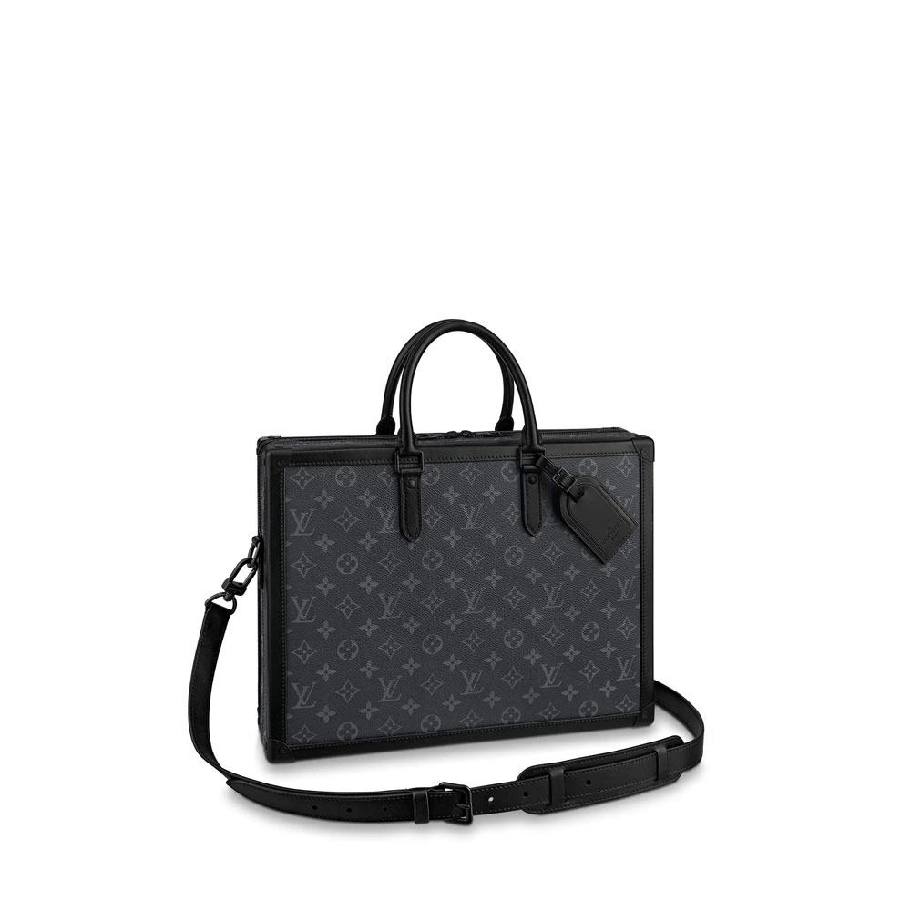 Louis Vuitton Soft Trunk Briefcase Monogram Eclipse Canvas M44952