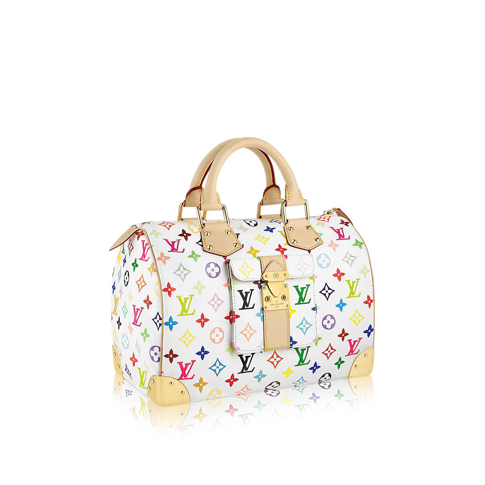 Louis Vuitton speedy 30 monogram multicolore canvas bag M92643 - Photo-4