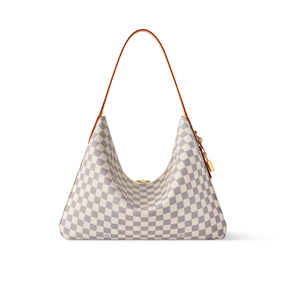 Louis Vuitton Slouchy MM Bag Damier Azur Canvas in Beige N00126 - Photo-3