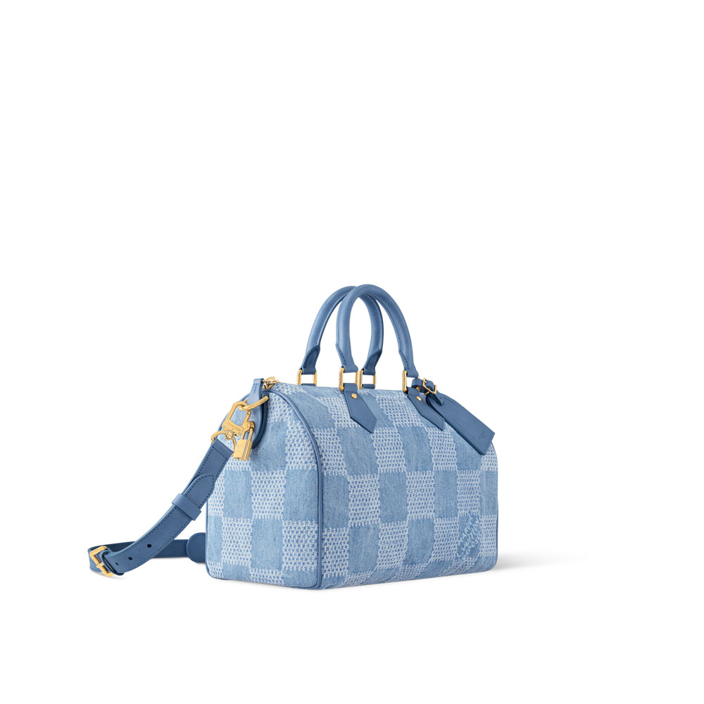 Louis Vuitton Speedy 30 Bandouliere Damier in Blue N00203 - Photo-2
