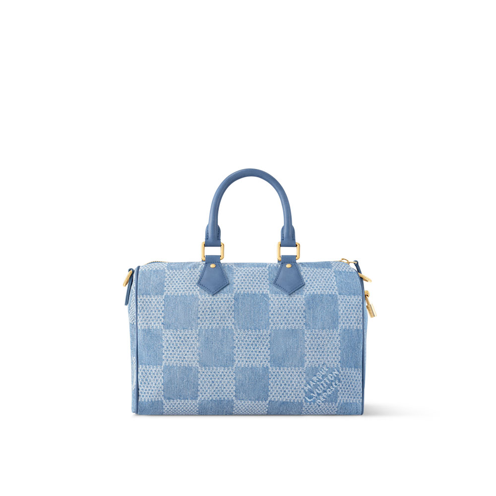 Louis Vuitton Speedy 30 Bandouliere Damier in Blue N00203 - Photo-3