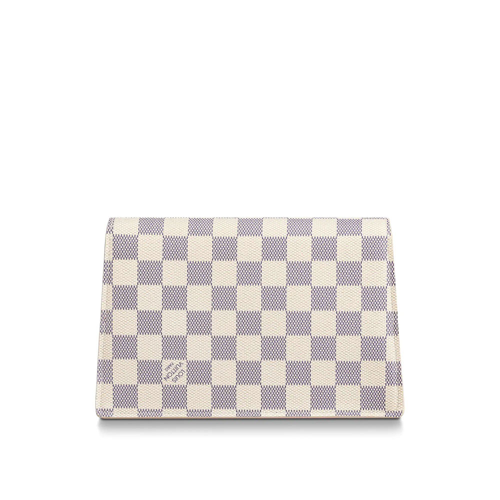 Louis Vuitton Croisette Chain Wallet Damier Azur Canvas in Rose N60357 - Photo-4