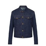 Louis Vuitton Blason Embroidered Denim Blouson in Blue 1AFYC1