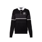 Louis Vuitton Monogram Jacquard Long-Sleeved Polo Shirt in Black 1AGTMB