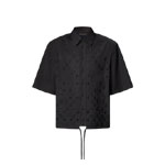Louis Vuitton Monogram Flowers Embroidered Short-Sleeved Shirt in Black 1AGTPL
