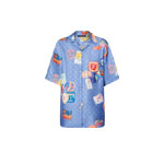 Louis Vuitton Mahina Patch Short-Sleeved Shirt in Blue 1AHGGD