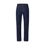 Louis Vuitton Blason Embroidered Denim Trousers in Blue 1AFY26