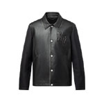 Louis Vuitton Vintage Effect Leather And Nylon Coach Jacket 1AGJBF