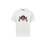 Louis Vuitton Embellished Cotton T-Shirt in White 1AGJZQ