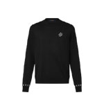 Louis Vuitton Long-Sleeved Cotton Crewneck in Black 1AGKMH
