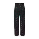 Louis Vuitton Blason Gradient Embroidered Denim Skate Trousers in Black 1AGTHD