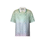 Louis Vuitton Damier Gradient Printed Silk Polo Shirt in Multicolour 1AGTPX