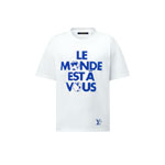 Louis Vuitton Graphic Cotton T-Shirt in White 1AHCW7
