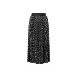 Louis Vuitton Stripe Accent Monogram Pleated Skirt in Black 1AHEMW