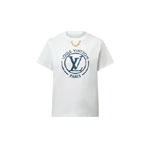 Louis Vuitton Flocked T-Shirt in White 1AHEOU