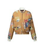 Louis Vuitton Travel Patch Bomber Jacket in Beige 1AHGDX