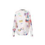 Louis Vuitton Mahina Patch Silk Shirt in White 1AHGGT