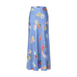 Louis Vuitton Mahina Patch Flared Maxi Skirt in Blue 1AHGI0