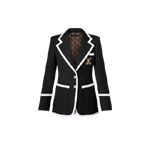Louis Vuitton Tweed Trim Preppy Blazer in Black 1AHGO9