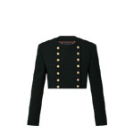 Louis Vuitton Cropped Button Trim Jacket in Black 1AHGOX