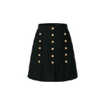 Louis Vuitton Button Trim Mini Skirt in Black 1AHHNJ