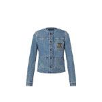 Louis Vuitton Denim Fitted Jacket in Blue 1AHHS6
