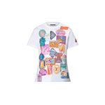 Louis Vuitton Travel Patch Print T-Shirt in White 1AHISL